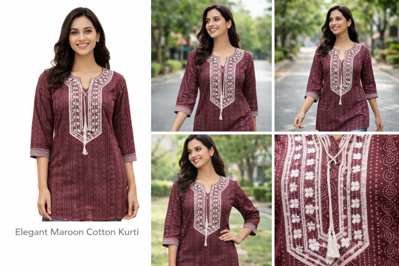 ThreadFash Summer Ethnic Kurti - Comfortable Cotton Style